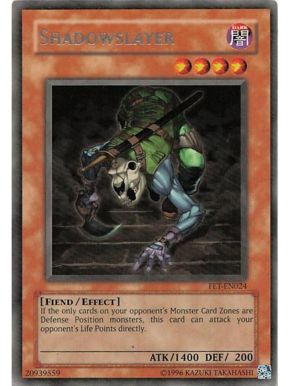 Yu-Gi-Oh! TCG 2005 Shadowslayer NM FET